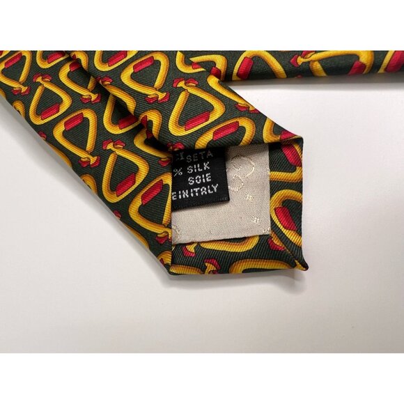 Gucci Vintage Patterned Silk Tie - Picture 4 of 4